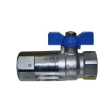 Кран шаровой с клапаном Genebre EH312304 1/2'' f (мама)-F (мама) латунь