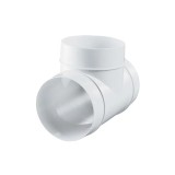 Соеденитель воздуховода Ventika KO100-T 137 x 139 x 100mm пластик белый