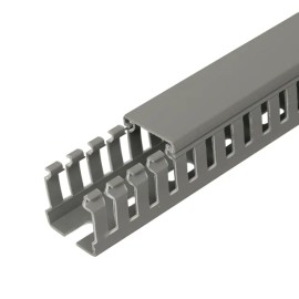 Кабельный канал 2000 x 25 x 60 мм перфорированный ПВХ серый