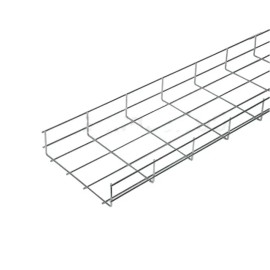 Лоток проволочный 3000 x 200 x 75 мм с проволокой серый оцинкованная сталь