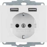 BERKER Розетка-USB-A-A-K polarweiss