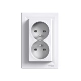 Двойная розетка Schneider-Electric Asfora 