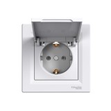 Розетка с крышкой Schneider-Electric Asfora 16 A 250 В Белый