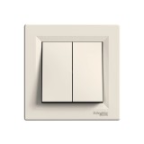 Выключатель двухклавишный с пультом Schneider-Electric EPH0300123 Asfora 10A 250В кремовый