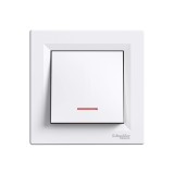 Выключатель одноклавишный проходной Schneider-Electric Asfora 10A 250В белый