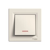 Выключатель одноклавишный проходной Schneider-Electric Asfora 10A 250В кремовый